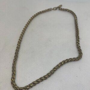 Vintage White Stag Gold Tone Wheat Chain 18"